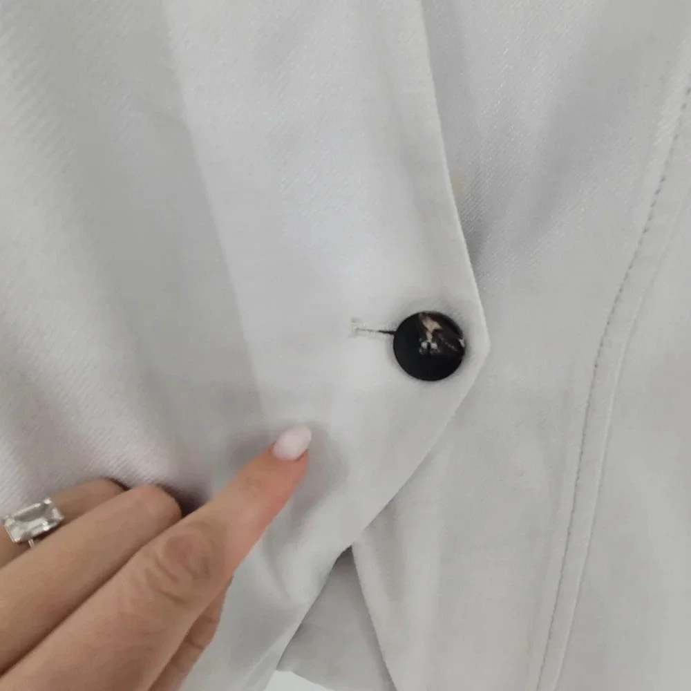 HELMUT Lang Women's White Ash Blazer Ark Suiting jacket top size 6 - Picture 4 of 12